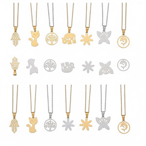 Stainless Steel <b>Themed</b> Pendant Necklace <b>Cat</b> Butterfly Animal Zodiac Fashion Jewelry <b>Gift</b> For Women Leisure Wear - Product Image 5