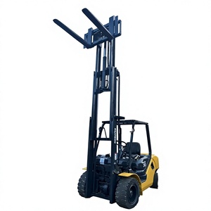 Chariot élévateur diesel Komatsu d'occasion 2,5 tonnes Japon FD25 robuste avec mât à deux étages et pneus pneumatiques - Prix bas - Product Image 1
