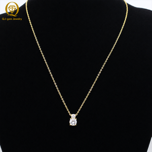 18K <b>Solid</b> Rose <b>Gold</b> Crown Diamond <b>Pendant</b> Necklace 1CT Lab Grown Diamond Fine Jewelry for Women Anniversary Gift Everyday Wear - Product Image 6