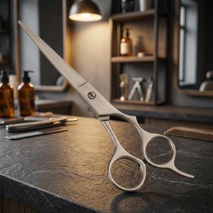 Ciseaux de coiffure professionnels en acier inoxydable à pointe affûtée pour droitiers, à long manche - Product Image 3