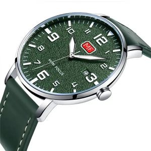 MINI FOCUS MF0158G MF 0158 Fashion <b>Men's</b> Quartz Wristwatch Waterproof Leather Strap Luxury <b>Wrist</b> <b>Watch</b> for <b>Men</b> Montre Relojes - Product Image 1