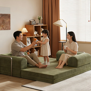 Sofá Cama Plegable con Respaldo Estilo Almohada, Sofá Convertible Multifuncional para Sala de Estar, Muebles de Interior para el Hogar - Product Image 2