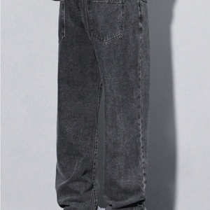 Pantalones Vaqueros de Mezclilla Rectos y Acampanados Personalizados para Hombre, Diseño Holgado, Desgastado, Color Claro Lavado para Otoño - Product Image 4