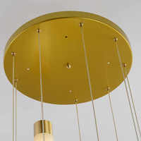 Lustre moderne minimaliste en marbre d'albâtre, long, pour salon, escalier, villa, duplex, plafond haut