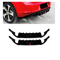 Nouveau diffuseur de pare-chocs arrière sport en ABS noir brillant avec éclairage pour VW Golf 7 GTI GTD 2013-2016
