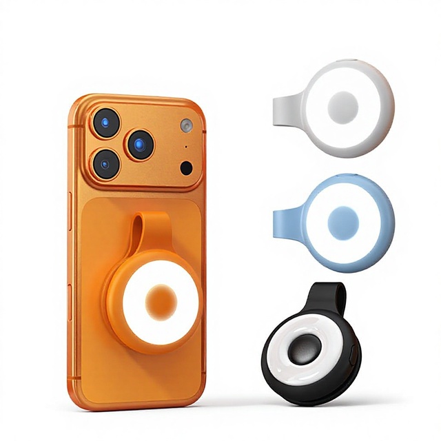 Magnetic Silicone Clip Selfie Light for Phones Rechargeable LED Adjustable Color Temperature Waterproof High Brightness Tik