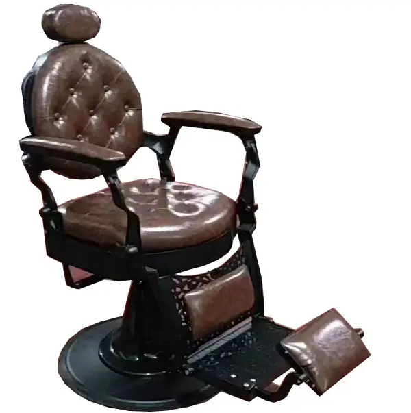 2022 son avrupa tarzı siyah & kahverengi ağır tutun 400kgs kuaför sandalyeleri uzanmış berber koltuğu satılık berber sandalyeleri