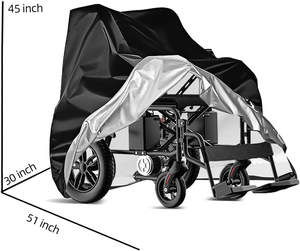 Housse de protection imperméable robuste pour fauteuil roulant électrique et scooter de mobilité, protection contre la pluie, le vent, la poussière, le soleil et les UV - Product Image 3