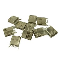 Enchufe hembra de 180 grados, enchufe macho USBA1, pieza de accesorio, montaje en Panel, conector impermeable, Terminal, conector macho Micro Usb