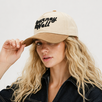 Gorra de Béisbol Deportiva OEM al por Mayor para Adultos de 5 Paneles, Estructurada de Algodón y Gamuza, con Logotipo Personalizado Bordado en 3D en Relieve, Gorra Bicolor