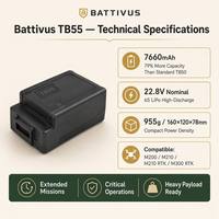 Batterie de remplacement 7660mAhTB55 pour drone industriel DJI M200 M210 M300 RTK, 22.8V 6S, haute capacité, batterie de vol, directement de l'usine