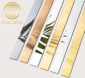 Tự dính thép không gỉ chải vàng mouldings phẳng trang trí dải cho nền tường Khung Trần Tường viền - Product Image 1