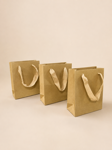 Bolsa de papel kraft para compras con asas retorcidas, reciclable, estilo clásico, bolsa plana estándar para negocios y compras - Product Image 3