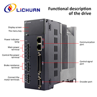 Contrôleur de moteur servo Lichuan A6 220V 4.5/4.6/5.8A 750/1000W 3000 tr/min 2.39/3.2/4N.m Kit de pilotes de moteur servo AC pour machine laser