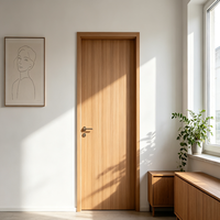 Portes d'entrée QI TAI Royal Elm, portes extérieures modernes en bois massif, porte de chambre à coucher, isolation phonique, garantie de 3 ans, fabrication en usine