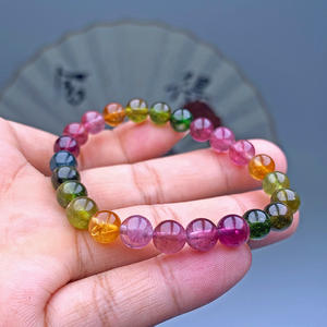 Bracelet en perles de tourmaline à breloques en pierre naturelle ST324 - Product Image 1