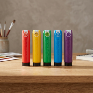สีโปสเตอร์แบบน้ำ 12 สี รุ่น SIMBALION PT-230 พร้อมมาตรฐานความปลอดภัย EN71-3 ASTM-F963 บรรจุขวด - Product Image 2