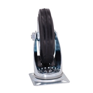 Roulettes industrielles noires résistantes à l'usure de 8 pouces avec noyau en fer, roues en caoutchouc massif 200 * 50 - Product Image 4