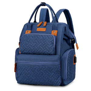 Nueva <span class=keywords><strong>bolsa</strong></span> para mamá, juego multifuncional <span class=keywords><strong>de</strong></span> <span class=keywords><strong>dos</strong></span> <span class=keywords><strong>piezas</strong></span> con cambiador, carga USB, mochila <span class=keywords><strong>de</strong></span> separación seca y húmeda <span class=keywords><strong>de</strong></span> gran capacidad para madre - Product Image 3