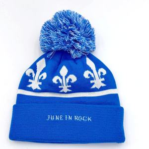 Vente en gros de bonnets d'hiver en tricot pour garçons, personnalisés, avec doublure, design personnalisé, couleur noire, <span class=keywords><strong>pompon</strong></span> - Product Image 2