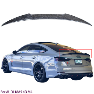 For A5 S5 RS5 B9 4Door Sportback M4 Style Forged Carbon Fiber Rear Spoiler Trunk Wing 2016-2025 - Product Image 1