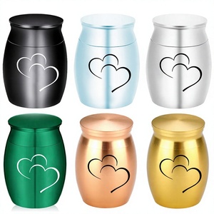 Urna Commemorativa Artigianale in Stile Moderno, Contenitore Sigillato in Lega di Alluminio per Ceneri di Animali Domestici Amati - Product Image 1
