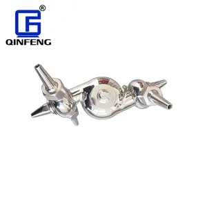 Qinfeng sanitario 360 gradi bocchetta per la pulizia del serbatoio a sfera a sfera a tre morsetti in acciaio inossidabile