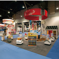 Stand de Exhibición Modular Personalizado para Ferias Comerciales, Banner de Fondo de Tela Tensada Impresa, Caja de Luz SEG