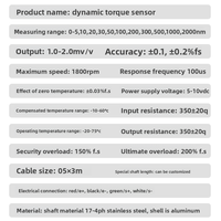 Sensor de Torque Dinámico Yeli, Medidor de Torque de Motor Tipo YL1-204 con Sensor de Tensión Resistivo, Detector de Torque de Apriete en Stock