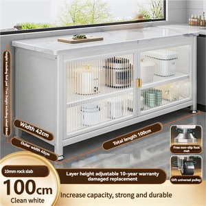 Armario <span class=keywords><strong>de</strong></span> <span class=keywords><strong>Cocina</strong></span> <span class=keywords><strong>de</strong></span> Gran Capacidad a Precio <span class=keywords><strong>de</strong></span> Mayoreo, Estante <span class=keywords><strong>de</strong></span> Almacenamiento <span class=keywords><strong>de</strong></span> Platos y Tazones <span class=keywords><strong>de</strong></span> Varias Capas, Armario Antipolvo <span class=keywords><strong>con</strong></span> <span class=keywords><strong>Puertas</strong></span> - Product Image 3