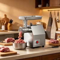 Nouveau Hachoir à Viande Électrique Commercial en Acier Inoxydable Haute Puissance Mini Automatique Multifonctionnel avec Embout à Saucisses et Hachoir à Légumes