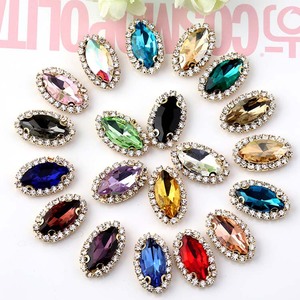 Piedras de Cristal Navette con Base Plateada de 12 Facetas para Manualidades, Vestidos de Novia y Accesorios de Ropa - Product Image 4