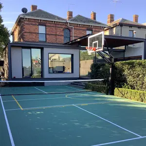 Basketball court and pickleball court sports flooring interlocking outdoor sport tiles