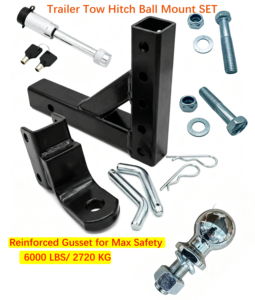 Nuevo Kit de Soporte de <span class=keywords><strong>Bola</strong></span> de <span class=keywords><strong>Remolque</strong></span> Ajustable de Alta Resistencia 6000 LBS con Refuerzo de 5 Orificios para Barra de <span class=keywords><strong>Remolque</strong></span> de 2 Pulgadas (Clase de Receptor) - Product Image 2