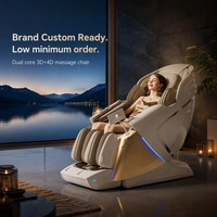 Fauteuil de massage professionnel électrique 4D 3D double cœur, inclinable zéro gravité, pour le corps entier, usage commercial, fabriqué en Chine