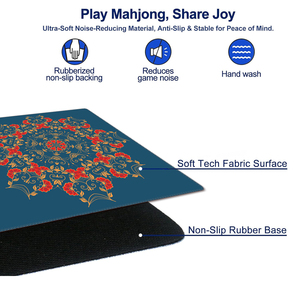 Tapis <span class=keywords><strong>de</strong></span> Mahjong Américain Moderne <span class=keywords><strong>de</strong></span> Luxe, Motifs Vibrants Vert Citron et Noir, Premium, Pliable, Portable, en Microfibre et Caoutchouc Naturel - Product Image 5