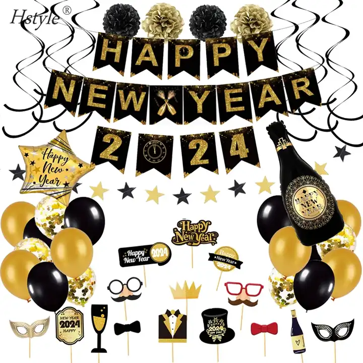 2024 happy new year decoration photo