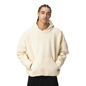 <span class=keywords><strong>Felpe</strong></span> con Cappuccio da <span class=keywords><strong>Uomo</strong></span> <span class=keywords><strong>in</strong></span> Pile di <span class=keywords><strong>Cotone</strong></span> Maglione Stile Corto Felpa Top da <span class=keywords><strong>Uomo</strong></span> con Cappuccio Tinta Unita Manica Lunga Vestibilità Ampia Streetwear - Product Image 5