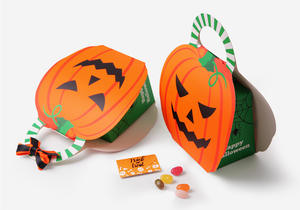 Caja de regalo de Navidad y Halloween creativa a mano bolsa de papel fantasma caja de dulces embalaje creativo con impresión en relieve Stock disponible - Product Image 6