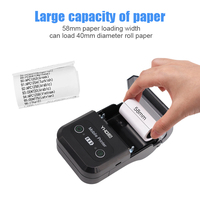 Mini Imprimante Thermique Portable Sans Fil Bluetooth Mobile 58mm 2 Pouces Imprimante de Reçus Thermique pour Restaurant Supermarché