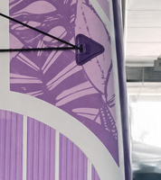 Planche à pagaie gonflable TIGERXBANG 116 x 35 x 6 Drop Stitch 3 ailerons Design Tribal Spirit SUP pour 3 personnes Relaxation