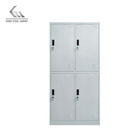 Casier métallique à 4 portes, casier de vestiaire en acier pour salle de sport, armoire de rangement pour vêtements, armoire métallique pour uniformes du personnel