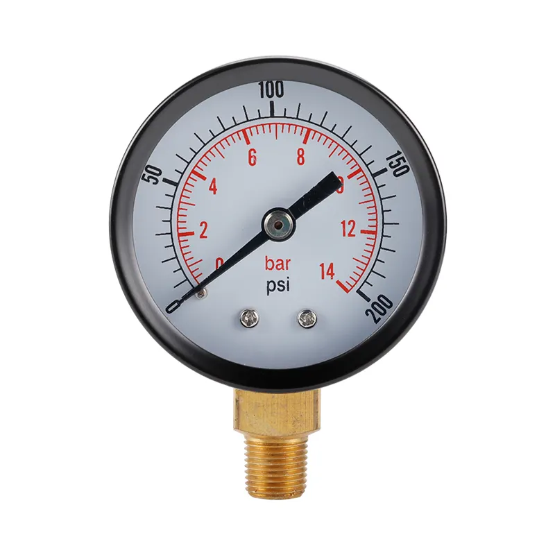 Digital Water 0-200 Psi High Quality Wholesale 0-14 Bar 0-psi 1/8 Npt 50mm Dial Gauges Radial Pressure Gauge