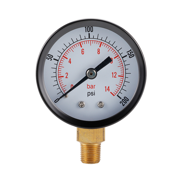 MJH TS-Z52 Water 0-200 Psi High Quality Wholesale 0-14 Bar 1/8 NPT 50mm Dial Gauges Radial Pressure Gauge Metal Case Copper