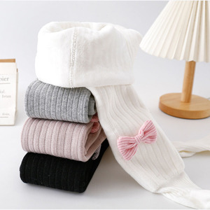 Leggings di Alta Qualità per Bambine con Fiocco, Calze Invernali Foderate e Spesse per Ragazze - Product Image 4