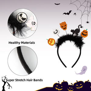 Accessori per decorazioni per feste di Halloween fascia in plastica con bulbo oculare di zucca modello fantasma prezzo di fabbrica - Product Image 4