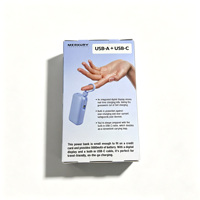 Boîte en papier pliable sur mesure, impression UV, emballage de vente au détail, boîte de couleur pour mini batterie externe, emballage de chargeur portable