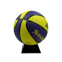Ballon de basketball en caoutchouc taille 7 avec logo – Ballon d'entraînement intérieur écologique et durable, design léger