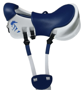 BLUHORSE BH-2006 Selle d'endurance anglaise pour cheval en cuir PU, arceau en fibre, quincaillerie nickelée, durable, sur mesure - Product Image 1