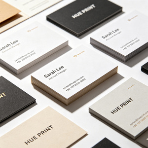 Impresión de tarjetas de presentación de lujo, cartulina de 400 g/m², estampado en lámina negra, laminación brillante, logotipo personalizado para marketing en ferias comerciales - Product Image 1